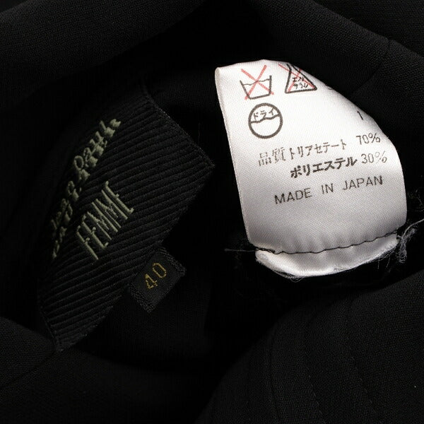 Jean Paul GAULTIER FEMME Layered Zip Jacket Black Size 40