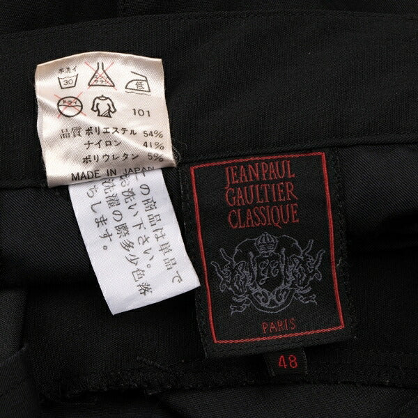 Jean Paul GAULTIER CLASSIQUE Poly Nylon Pants Black Size 48