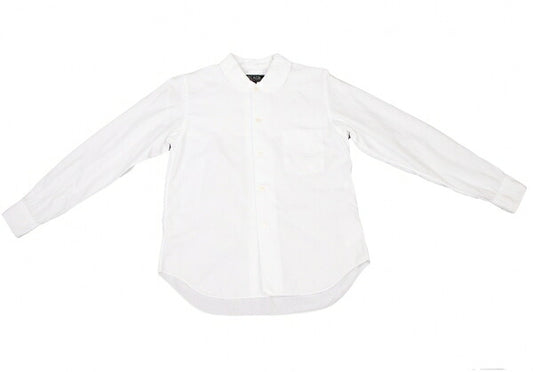 BLACK COMME des GARCONS Cotton Round Shirt White Size S