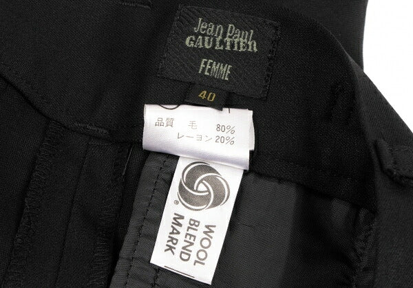 Jean Paul GAULTIER FEMME Wool Rayon Two Pants Black Size 40