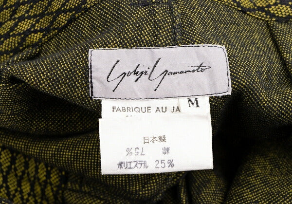 Yohji Yamamoto FEMME Geometric Suspender Pants Yellow Size M