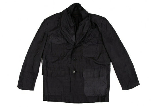 COMME des GARCONS Silk Collar Design Jacket Charcoal Size S