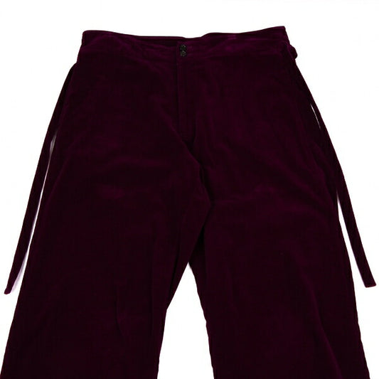 COMME des GARCONS Belted Velour Wide Pants Wine Size M