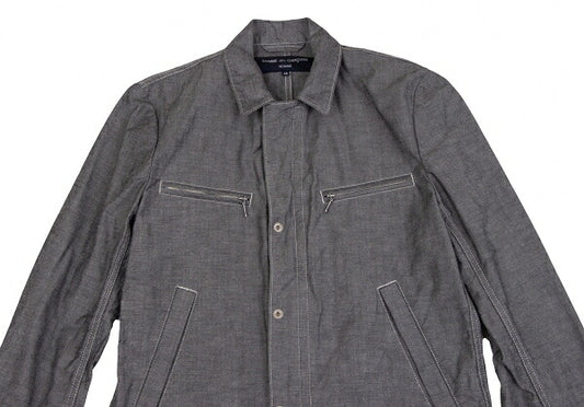 COMME des GARCONS HOMME Garment Dyed Zip Jacket Gray Size XS