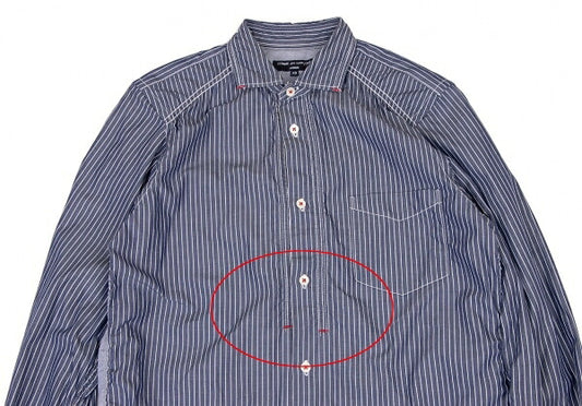 COMME des GARCONS HOMME Back Panel Stripe Shirt Blue Size XS