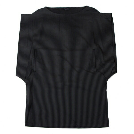 LIMI feu Wool Stripe Tunic Black Navy Blouse Size S