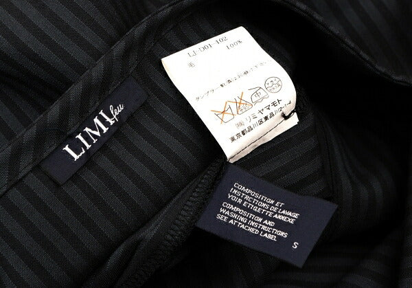 LIMI feu Wool Stripe Tunic Black Navy Blouse Size S
