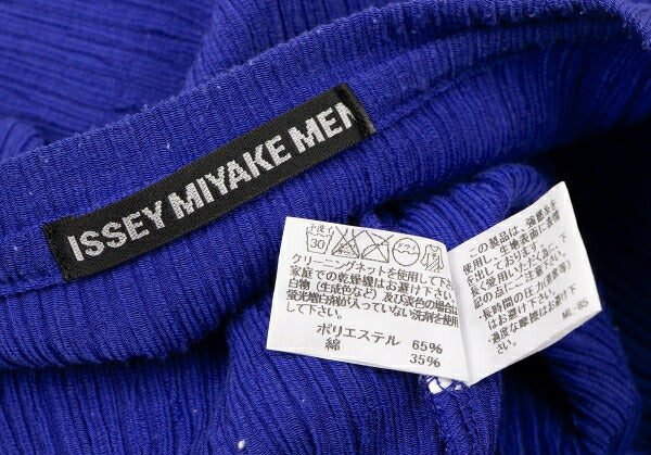 ISSEY MIYAKE MEN Poly Cotton Knit T-Shirt Blue Size 4