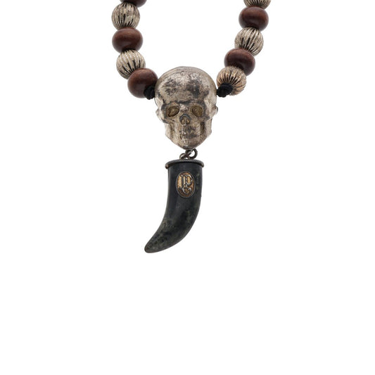 JeanPaulGAULTIER Brown White Bead Necklace
