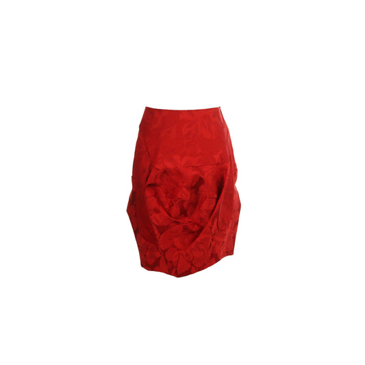 COMME des GARCONS 2015 S/S Red Polyester Blend Skirt Size XS