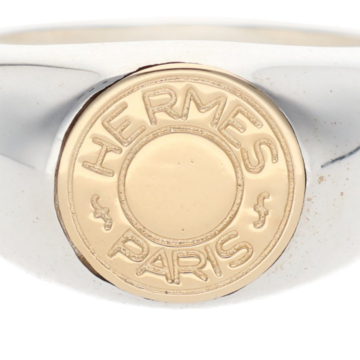 Hermes HERMÈS 925/750 Silver Gold Ring