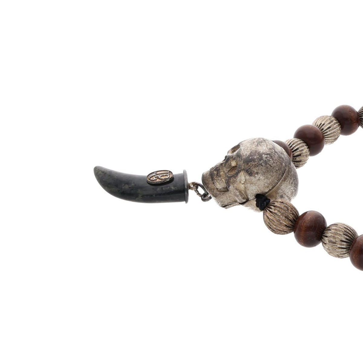 JeanPaulGAULTIER Brown White Bead Necklace