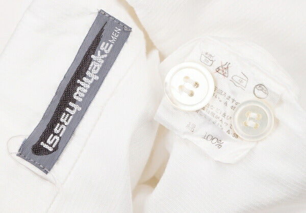ISSEY MIYAKEMEN Flap Pocket Open Collar Shirt White Size M