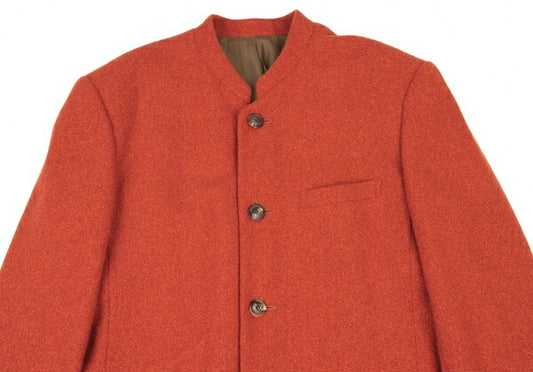 ISSEY MIYAKEMEN Wool Band Collar Flap Jacket Orange Size M