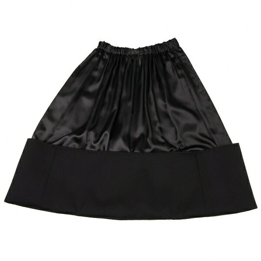 COMME des GARCONS 22AW Raw Edge Gathered Skirt Black Size XS