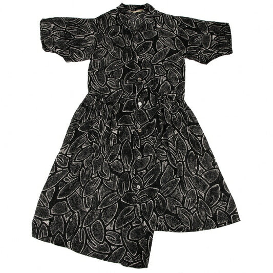 COMME des GARCONS All Over Print Poly Dress Black Size M