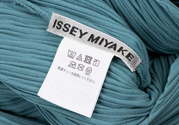ISSEY MIYAKE 22SS Pleated Collarless Long Light Blue Jacket Size 2