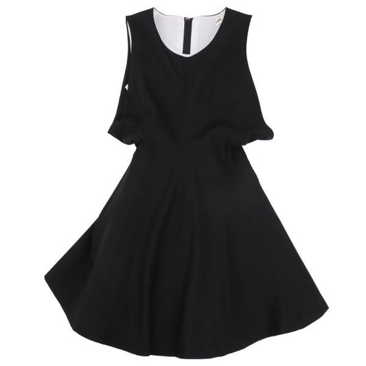 COMME des GARCONS Tulle Layered Wool Dress Black Size S