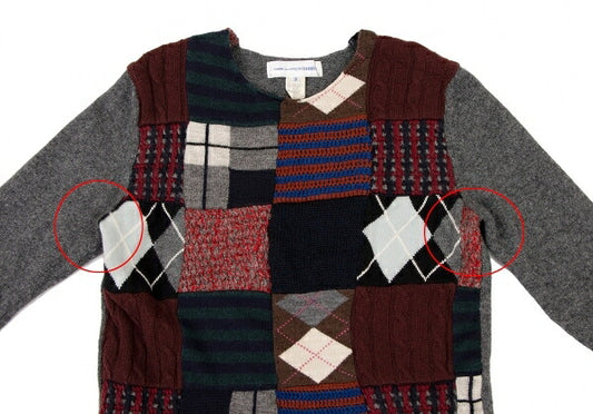 COMME des GARCONS SHIRT 09AW Front Knit Multi Size S