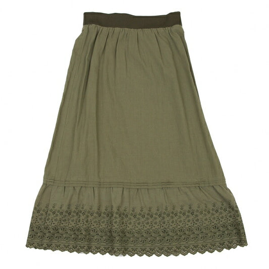 tricot COMME des GARCONS Cotton Lace Skirt Khaki Size M