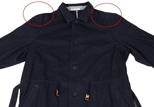 Papas Waist Cord Raglan Coat Navy Size L