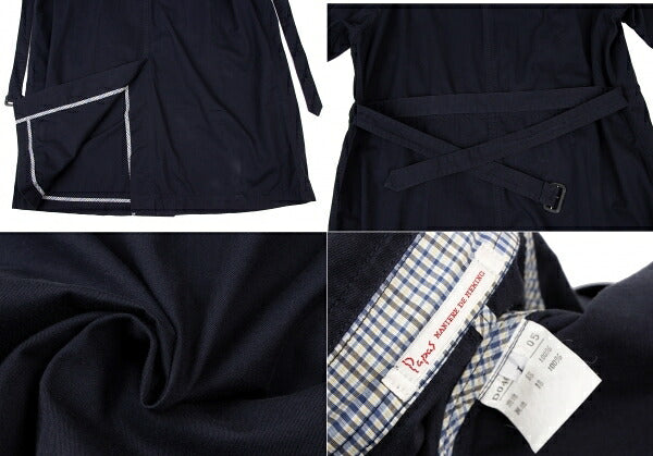 Papas Waist Cord Raglan Coat Navy Size L