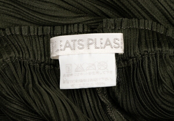PLEATS PLEASE Embossed Wide Pants Khaki Size 1