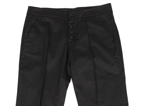 RED VALENTINO Covered Button Pintuck Pants Black Size 40