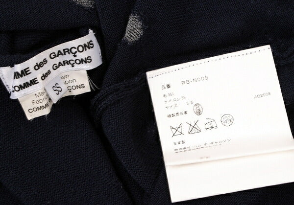 COMME des GARCONS Wool Sheer Dot Knit Sweater Size SS