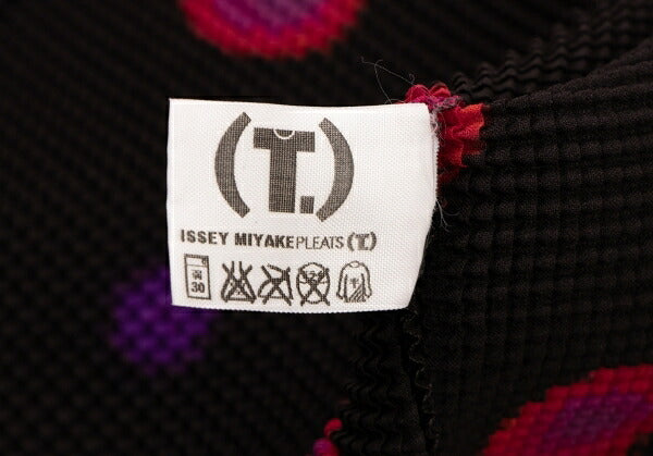 ISSEY MIYAKE PLEATS (T.) Stretch Pleated T-Shirt Red Size 3
