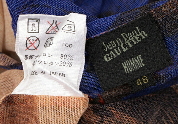 Jean Paul GAULTIER HOMME Spider Print Power Net Top Size 48