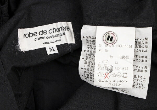 COMME des GARCONS Cotton Basic Button-Up Black Size M