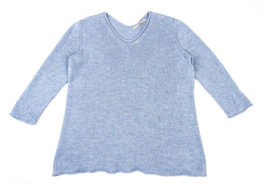 45rpm 45R Linen Low Gauge Knit Sweater Light Blue Size 0