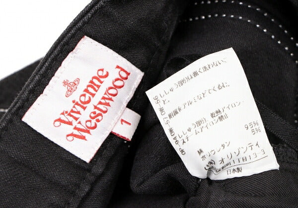 Vivienne Westwood Orb Embroidery Lame Pants Black Size 1