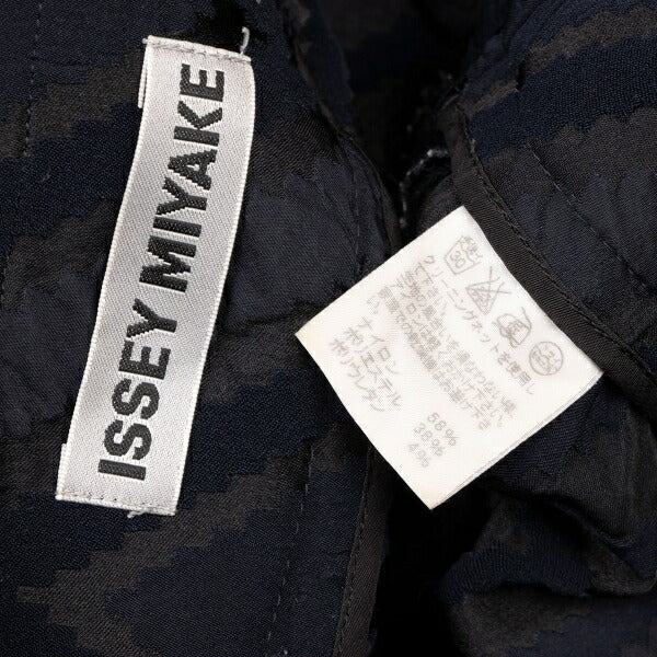 ISSEY MIYAKE Diamond Pattern Nylon Poly Navy Gray Pants Size 2
