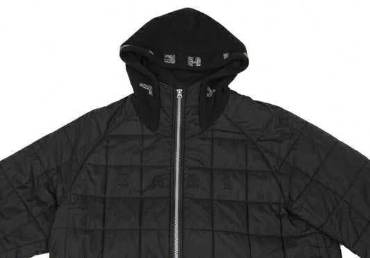 Karl Helmut Padded Quilted Hooded Jacket Black Size L