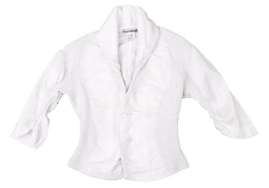 ISSEY MIYAKE 3D Steam Stretch Pleat Jacket White Size 2