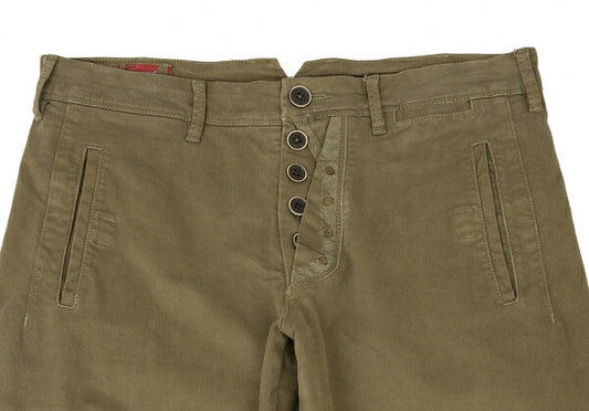MARITHE + FRANCOIS GIRBAUD Cotton Stretch Pants Olive Size M