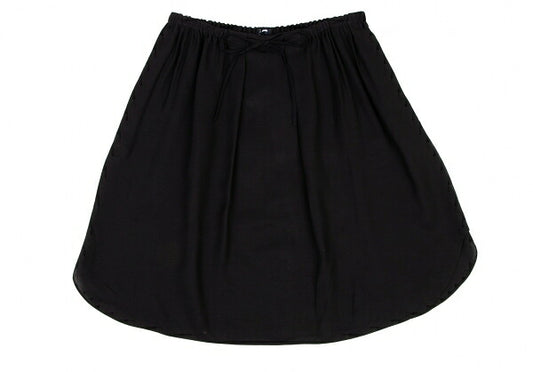 JIL SANDER NAVY Rayon Silk Waist Cord Skirt Black Size 38