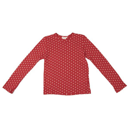 COMME des GARCONS Cotton Dot Print Long Sleeve Red Size S