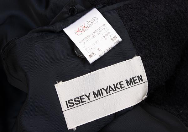 ISSEY MIYAKE MEN Wool Blend Textured Dark Purple Jacket Size M