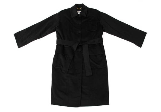 MOSCHINO COUTURE Wool Belted Coat Black Size M