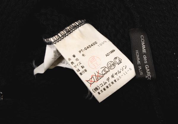 COMME des GARCONS HOMME PLUS Wool Zip Jacket Black Size M