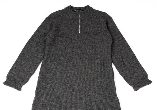 COMME des GARCONS HOMME PLUS Half-Zip Knit Gray Size M