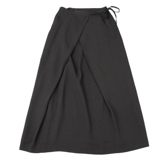 JURGEN LEHL Silk String Midi Skirt Charcoal Gray Size M
