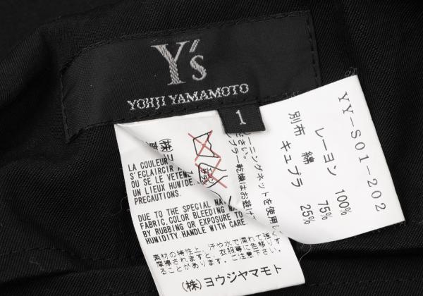 Y's Rayon Paneled Pleated Skirt Black Size 1