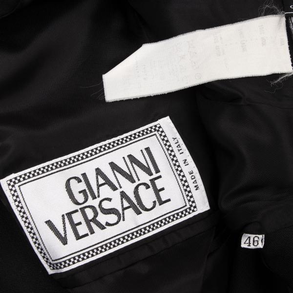 GIANNI VERSACE Wool Medusa Jacket Black Size 46S
