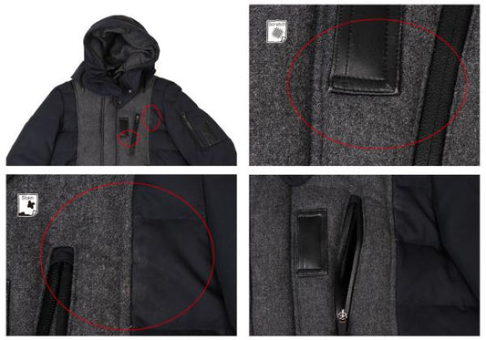 Pour LesHommes Poly Wool Down Jacket Blue Size 46