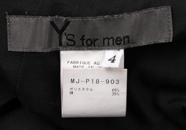 Y's for men 23AW Poly-Cotton Twill Cargo Pants Black Size 4