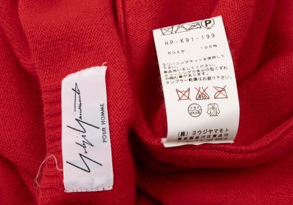 Yohji Yamamoto POUR HOMME Cashmere Logo Vest Red Knit Size 3